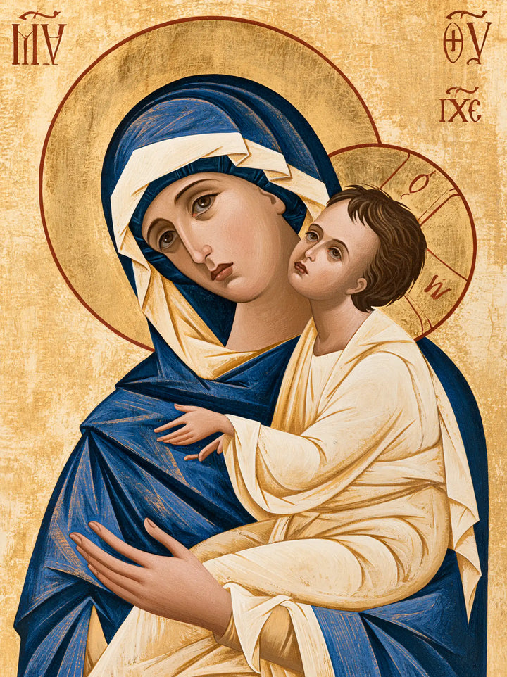 Virgin Mary and Child Jesus - Contemporary Byzantine · Portrait n° 31