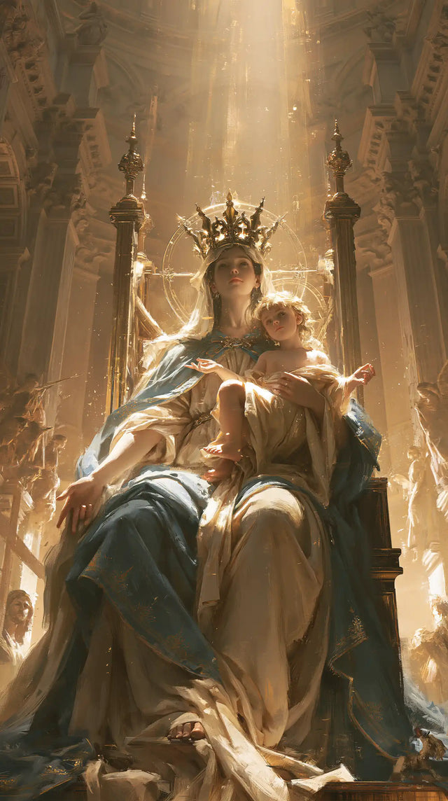 Virgin Mary and Child Jesus - Sacred Monumental View · Portrait n° 20
