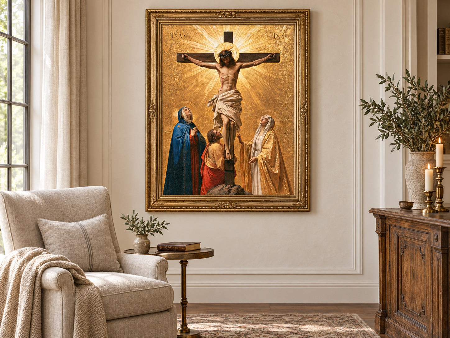 The Crucifixion in a quiet prayer corner